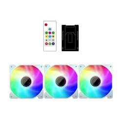 1st Player FIS ARGB 120mm (3xFAN) White Casing Cooling Fan with Controller & HUB