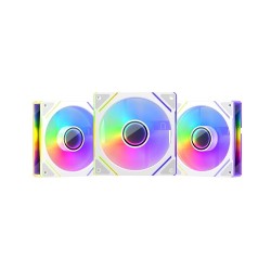 1stPlayer FC7 3 in 1 120mm ARGB Case Fans with Remote and Hub White