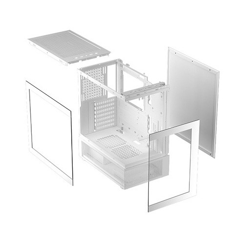 1STPLAYER Mi7-A White ATX ARGB Gaming Case 