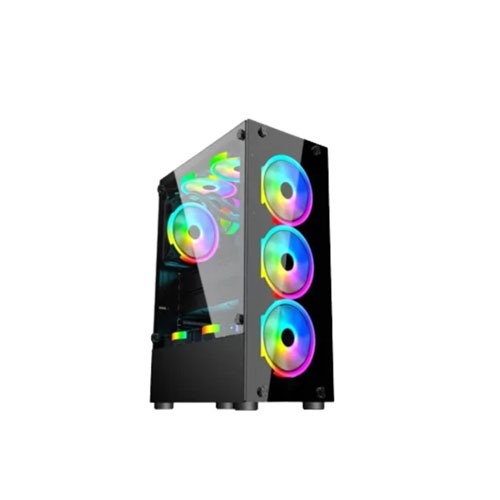 Aptech AP-8307B ARGB Gaming Casing- Black