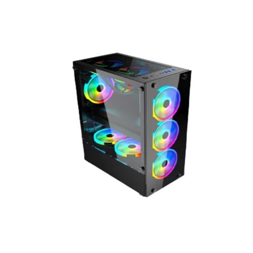 Aptech AP-8307B ARGB Gaming Casing- Black