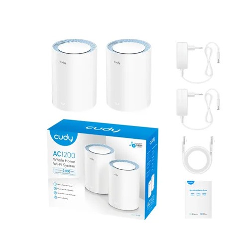 Cudy M1200 AC1200 Whole Home Mesh WiFi Router (2 Pack)