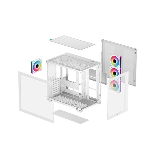 DEEPCOOL CG530 (4 FAN) MID TOWER ATX CASING - WHITE