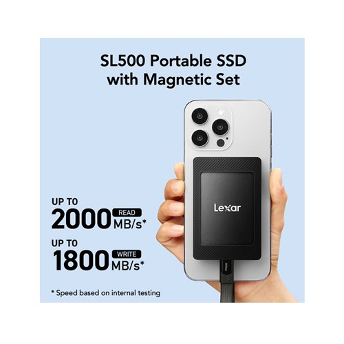 Lexar SL500 1TB USB 3.2 Gen 2 Portable SSD with Magnetic Set