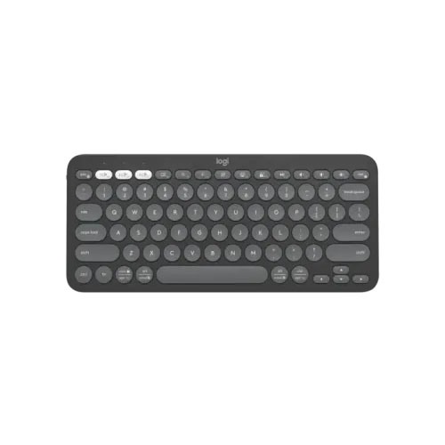 Logitech Pebble Keys 2 K380S Bluetooth Multi Device Tonal Graphite Keyboard