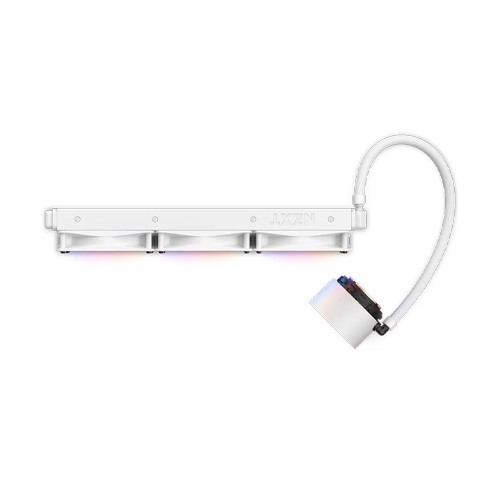 NZXT Elite 360 RGB 360mm AIO liquid cooler With RGB Controller and RGB Fans (White) 