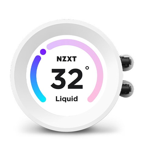 NZXT Elite 360 RGB 360mm AIO liquid cooler With RGB Controller and RGB Fans (White) 
