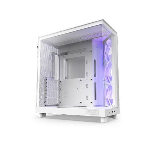 NZXT H6 Flow RGB Compact Dual-chamber ATX Case White 