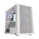 PC Power Dark Flow Mesh Elite White Mid Tower ATX Gaming Desktop Case