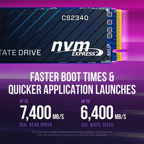 PNY CS2340 1TB M.2 2280 NVMe Gen 4x4 SSD