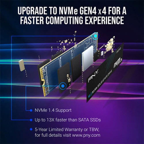 PNY CS2340 1TB M.2 2280 NVMe Gen 4x4 SSD