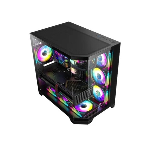 Revenger Air Box 7 ARGB Infinity Fans with Remote Controller Full Tower Black Desktop Gaming Case