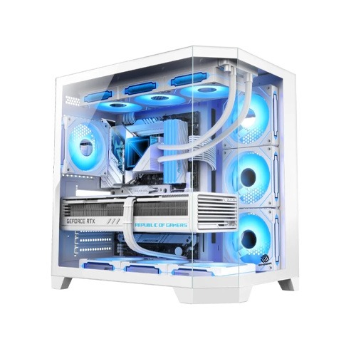 Revenger Air Box 7 ARGB Infinity Fans with Remote Controller Full Tower White Desktop Gaming Case