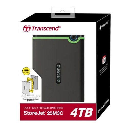 Transcend 4TB StoreJet 25M3C Portable Hard Disk