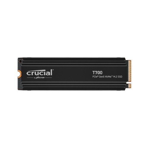 Crucial T700 1TB PCIe Gen5 NVMe M.2 SSD with heatsink