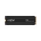Crucial T700 1TB PCIe Gen5 NVMe M.2 SSD with heatsink