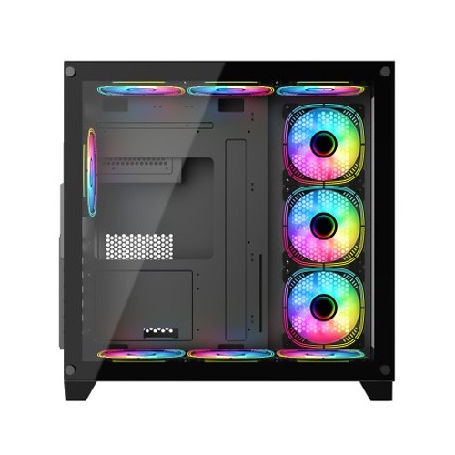 PC POWER ICEBERG V2 GAMING CASE WITH 10 ARGB FAN (Black)