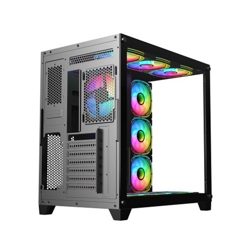 PC POWER ICEBERG V2 GAMING CASE WITH 10 ARGB FAN (Black)