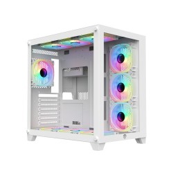 PC POWER ICEBERG V2 GAMING CASE WITH 10 ARGB FAN (WHITE)