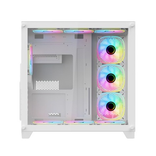PC POWER ICEBERG V2 GAMING CASE WITH 10 ARGB FAN (WHITE)