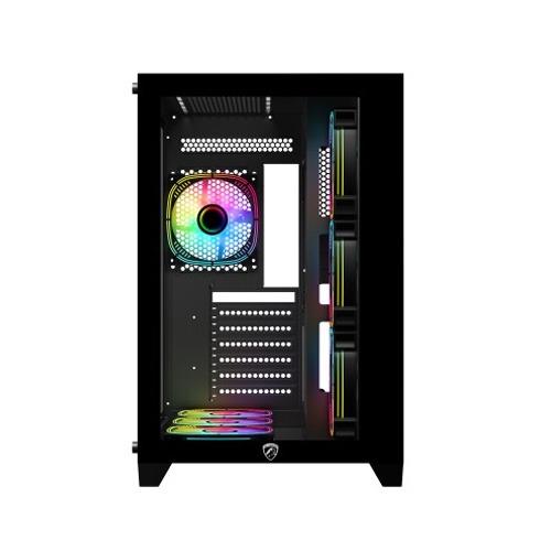 PC POWER ICEBERG V2 GAMING CASE WITH 7 ARGB FAN (Black)