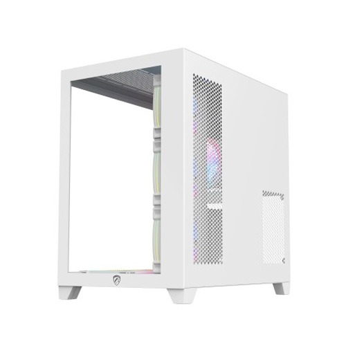 PC POWER ICEBERG V2 GAMING CASE WITH 7 ARGB FAN (White)
