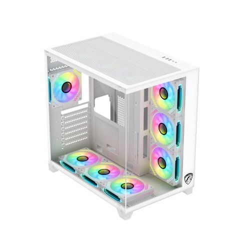 PC POWER ICEBERG V3 GAMING CASE  WITH 10 ARGB (WHITE)