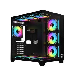 PC POWER ICEBERG V3 GAMING CASE  WITH 650W PSU & 10 ARGB (BLACK)