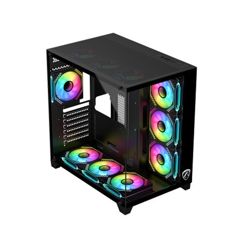 PC POWER ICEBERG V3 GAMING CASE  WITH 650W PSU & 10 ARGB (BLACK)