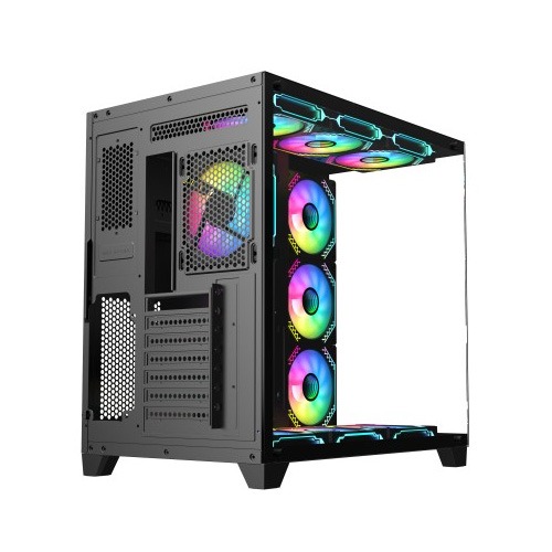 PC POWER ICEBERG V3 GAMING CASE  WITH 650W PSU & 10 ARGB (BLACK)
