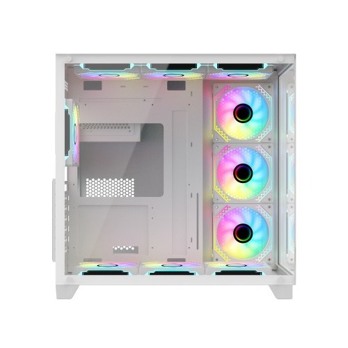 PC POWER ICEBERG V3 GAMING CASE  WITH 650W PSU & 10 ARGB (WHITE)