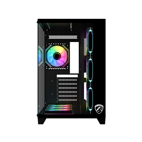 PC POWER ICEBERG V3 GAMING CASE  WITH 650W PSU & 7 ARGB (BLACK)