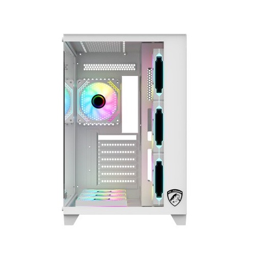 PC POWER ICEBERG V3 GAMING CASE  WITH 7 ARGB (WHITE)