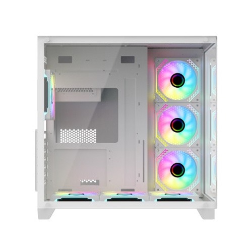 PC POWER ICEBERG V3 GAMING CASE  WITH 7 ARGB (WHITE)