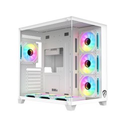 PC POWER ICEBERG V3 GAMING CASE  WITH 7 ARGB (WHITE)