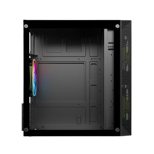 PC POWER SPIDER WEB CRYSTAL MINI GAMING CASING  WITH 230W PSU & 3 ARGB FAN (Black)