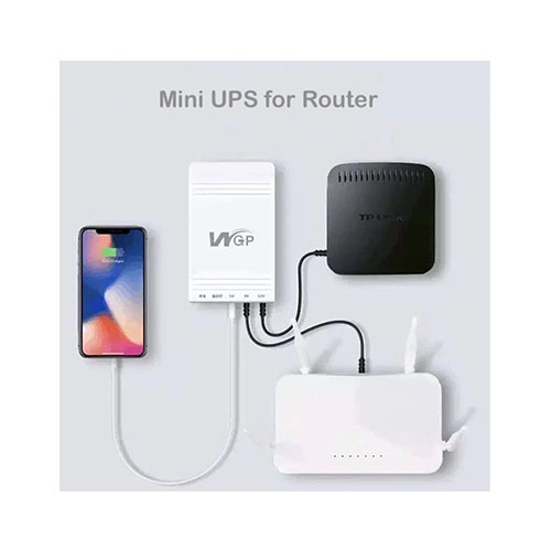WGP Mini UPS- Router + ONU Backup Up To 8 Hours (5V, 9V, 12V Output)