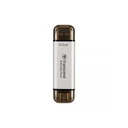 Transcend ESD310S 512GB USB Type-A & Type-C OTG Silver Portable SSD #TS512GESD310S